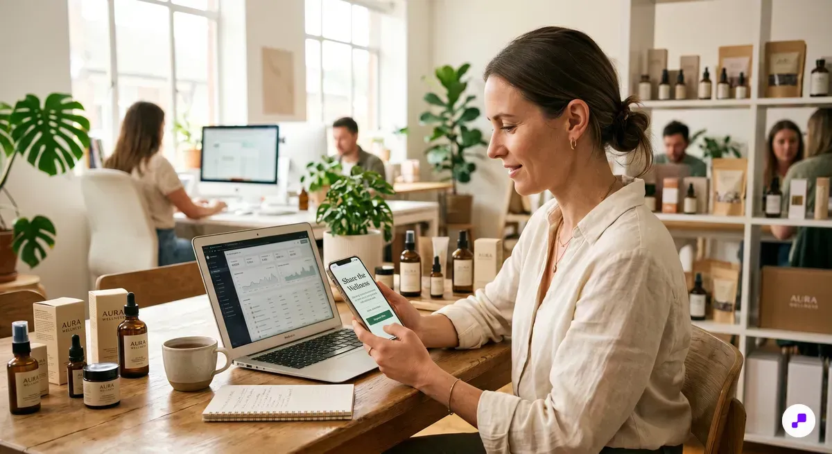 Editorial lifestyle image for how-to-set-up-referral-program-wellness-dtc-ecommerce