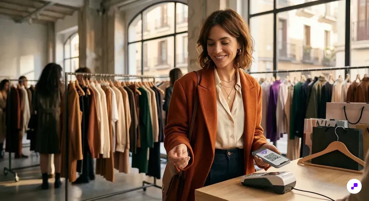 Fashion brand wallet pass NFC tap at pop-up event loyalty enrollment