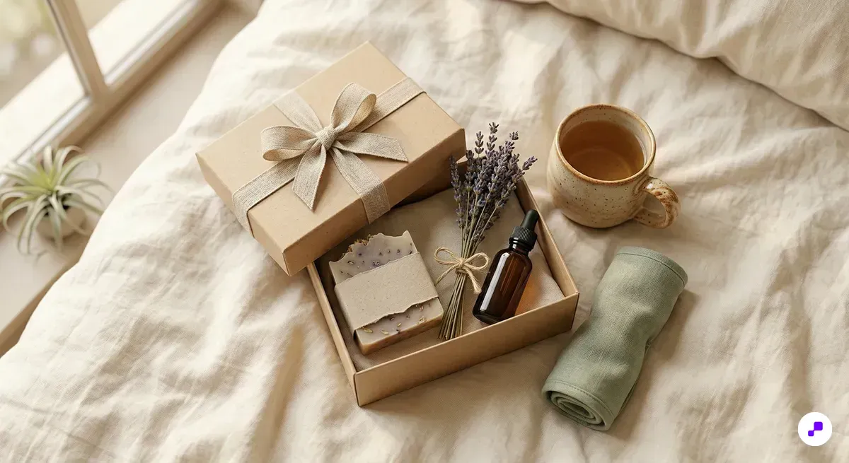 Yoga and fitness studio interior with cork mats and wooden props arranged on a light bamboo floor near tall windows